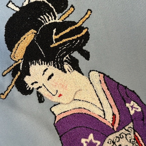 Gorgeous Asian Hand Made Embroidered Art Panel VINTAGE - Picture 2 of 7